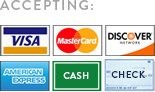 Credit cards accepted on site!
